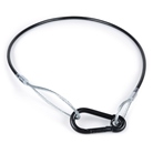 Elingue de sécurité projecteur gainée noire 3mm - 65cm grande boucle