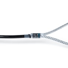 Elingue de sécurité projecteur gainée noire 3mm - 65cm grande boucle