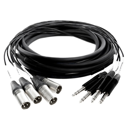 Multipaire 4 XLR3 mâle - 4 JACK stéréo mâle - longueur 6m SOMMER CABLE