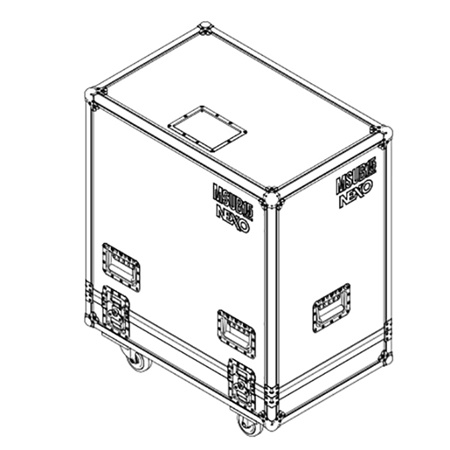 Flight case pour 2 MSUB15 NEXO