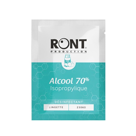 Lingette désinfectante à l'alcool isopropylique RONT PRODUCTION