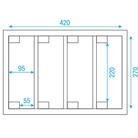 Valise de transport SHOWGEAR pour 4 projecteurs Compact Par 7/4 Q4