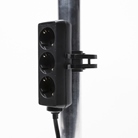 Collier plastique noir pour tube 50mm multifonction + clip BLOC SNAP