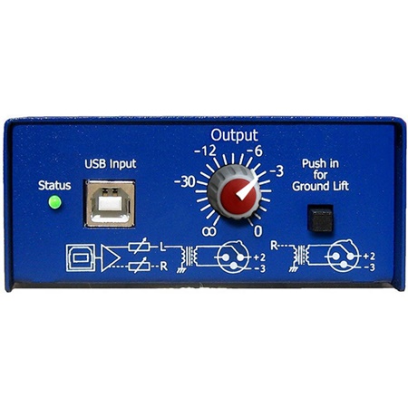Boîte de direct stéréo USB avec contrôle niveau sortie ARX