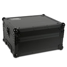 Flight case noir UDG universel pour platine vinyle avec trolley