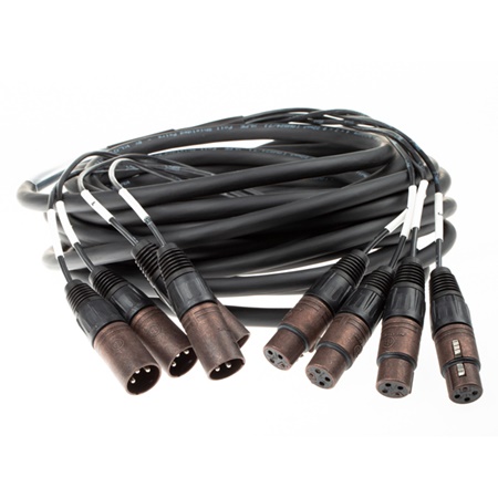 Multipaire analogique 4 XLR3 mâle - 4 XLR3 femelle - longueur 9m