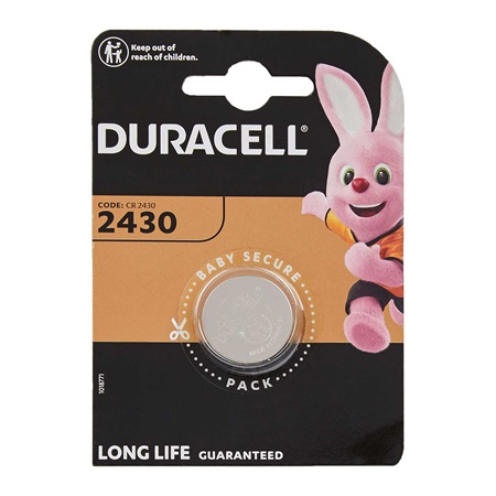 Pile bouton lithium 3V CR2430 Duracell