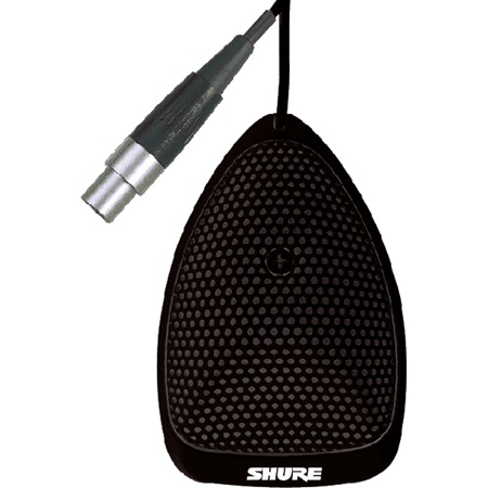 Micro de surface miniature cardioïde noir MX391 Shure