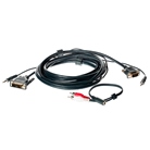 Cordon moulé RGBHV KRAMER DVI-A - VGA + Audio stéréo mâle/mâle - 4,6m