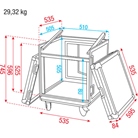 Mini régie 19'' SHOWGEAR Combi case 8U (vert.) x 10U (horiz.)