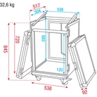 Régie 19'' SHOWGEAR Combi case 12U (vert.) x 10U (horiz.)