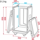 Régie 19'' SHOWGEAR Combi case 16U (vert.) x 10U (horiz.)