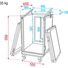 Régie 19'' SHOWGEAR Combi case 16U (vert.) x 14U (horiz.)