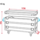 Flight-case SHOWTEC pour 12 rampes de type Sunstrip