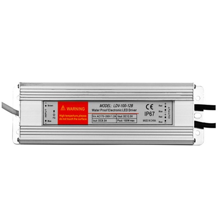 Transformateur 12V / 100W IP67 2 câbles pour STRIP LED - LUMIHOME