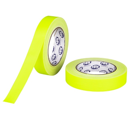 Gaffer Tissé économique HPX - 25mm x 25m Jaune Fluo