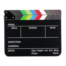 Clap de cinéma de type ardoise CARUBA - Partie sup. en couleur