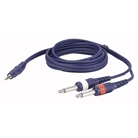 Cordon économique DAP Audio MiniJack 3,5mm - 2 Jack 6,35mm - 1,5m