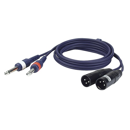 Cordon économique DAP Audio 2 XLR mâle - 2 Jack 6,35mm - 3m