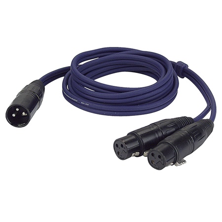 Cordon Y économique DAP Audio 2 XLR femelle - 1 XLR mâle - 1,5m