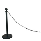POTEAU-CHAINE-NEXT - Kit d'extension avec 1 potelet ou poteau à chaine noir - Haut. 100cm
