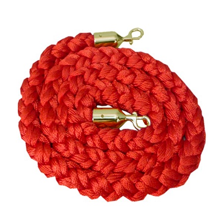 Corde de guidage tressée pour poteau à corde - Long : 2m - Rouge