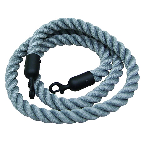 Corde tressée de guidage pour poteau à corde - Long : 2m - Gris