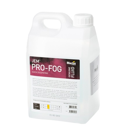 Liquide à fumée JEM dissipation rapide PROFOG - bidon de 2.5l MARTIN