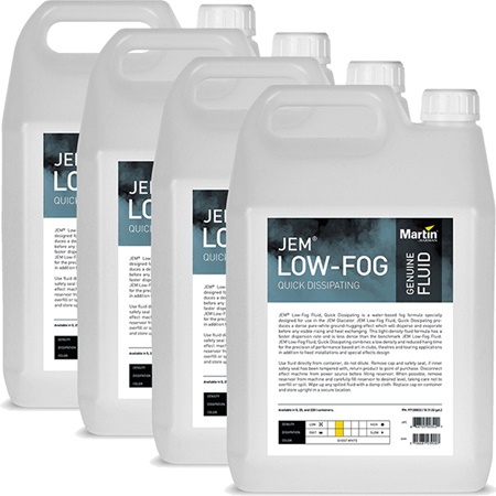 Liquide à fumée lourde JEM dissipation rapide LOWFOG - bidon de 5l