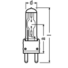 Lampe HMI Studio UV Stop 1200W 100V G38 3700K 115500lm 1000H - OSRAM