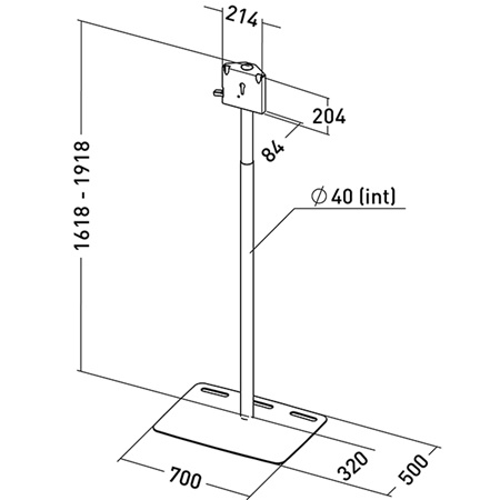 Colonne prestation ERARD PRO Event Lite pour écran LCD