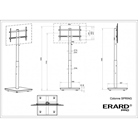 Colonne fixe ou mobile ERARD PRO Spring pour écran LCD 32 à 50''