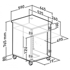 Meuble Rack 19'' pour intégration audiovisuel ERARD PRO Woody - 12 U