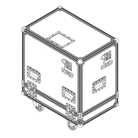 Flight case NEXO pour 2 module GEO M12 