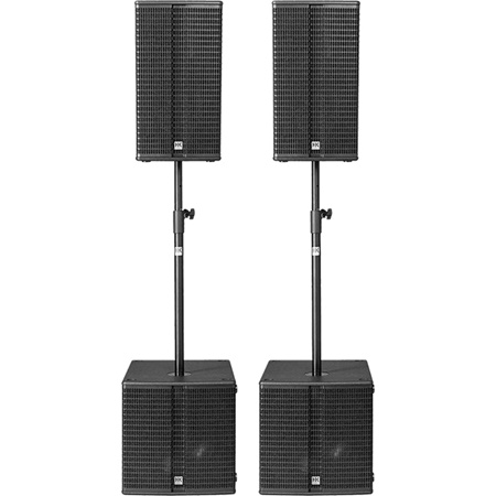 Kit sono amplifiée 4800W 2 têtes 12'' 2 caissons 15'' + accessoires HK