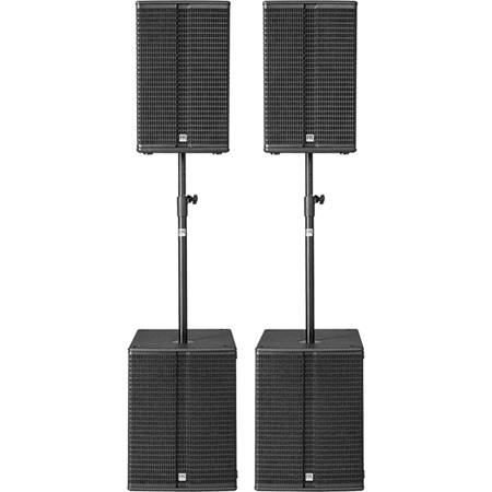 Kit sono amplifiée 4800W 2 têtes 15'' 2 caissons 18'' + accessoires HK