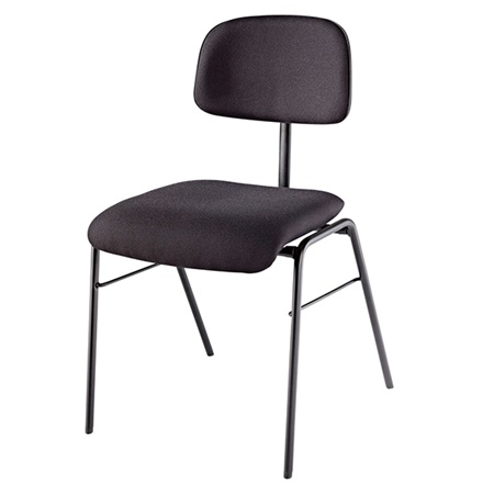 Chaise d'orchestre design noire revêtement tissu M1 empilable K&M