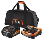 AEG-SETL1890RHD - PACK 1 batt. Pro lithium 18V 9,0Ah HD, chargeur rapide+ sac - AEG
