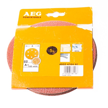 Lot de 5 Abrasifs Ø 150 grain 60 - AEG