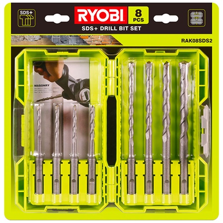 Coffret empilable 8 forets SDS+ diam. 5 à 12mm - RYOBI