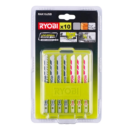 Coffret 10 lames baïonnettes scie sauteuse bois - RYOBI