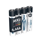 LR03-1100MA-4-AN - Blister de 4 accumulateurs AAA ANSMANN - 1100mAh, 1,2V
