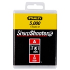 Agrafes 6mm type A - boîte de 1000pcs - STANLEY