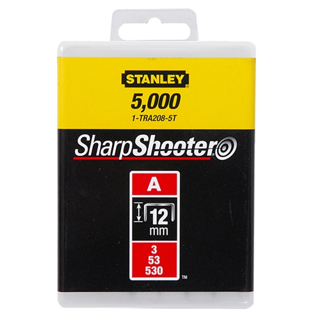 Agrafes 12mm type A - boîte de 1000pcs - STANLEY