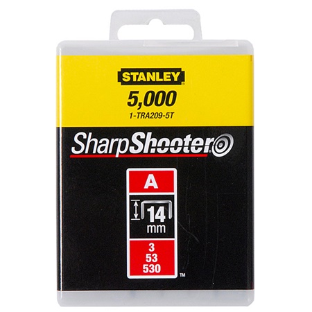 Agrafes 14mm type A - boîte de 1000pcs - STANLEY