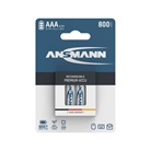 Blister de 4 accumulateurs AAA ANSMANN - 800mAh, 1,2V