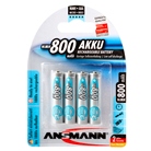 Blister de 4 accumulateurs AAA ANSMANN - 800mAh, 1,2V