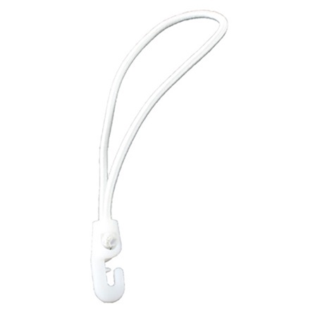 Attache blanche élastique de type sandow - Lg: 20cm Diam. 4mm