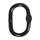 ANNEAU-MDT-2T-N - Anneau ovale Maille de tête noir avec méplat 100 x 60mm CMU 2T RIGLIFT