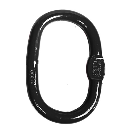 Anneau ovale Maille de tête noir avec méplat 135 x 75mm CMU 5.3T